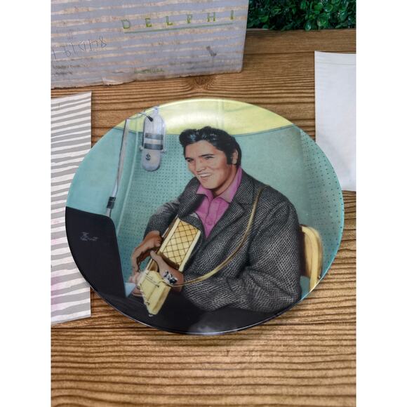 A STUDIO SESSION collector plate ELVIS PRESLEY Legend #6 Bruce Emmett 1990 - Picture 4 of 9